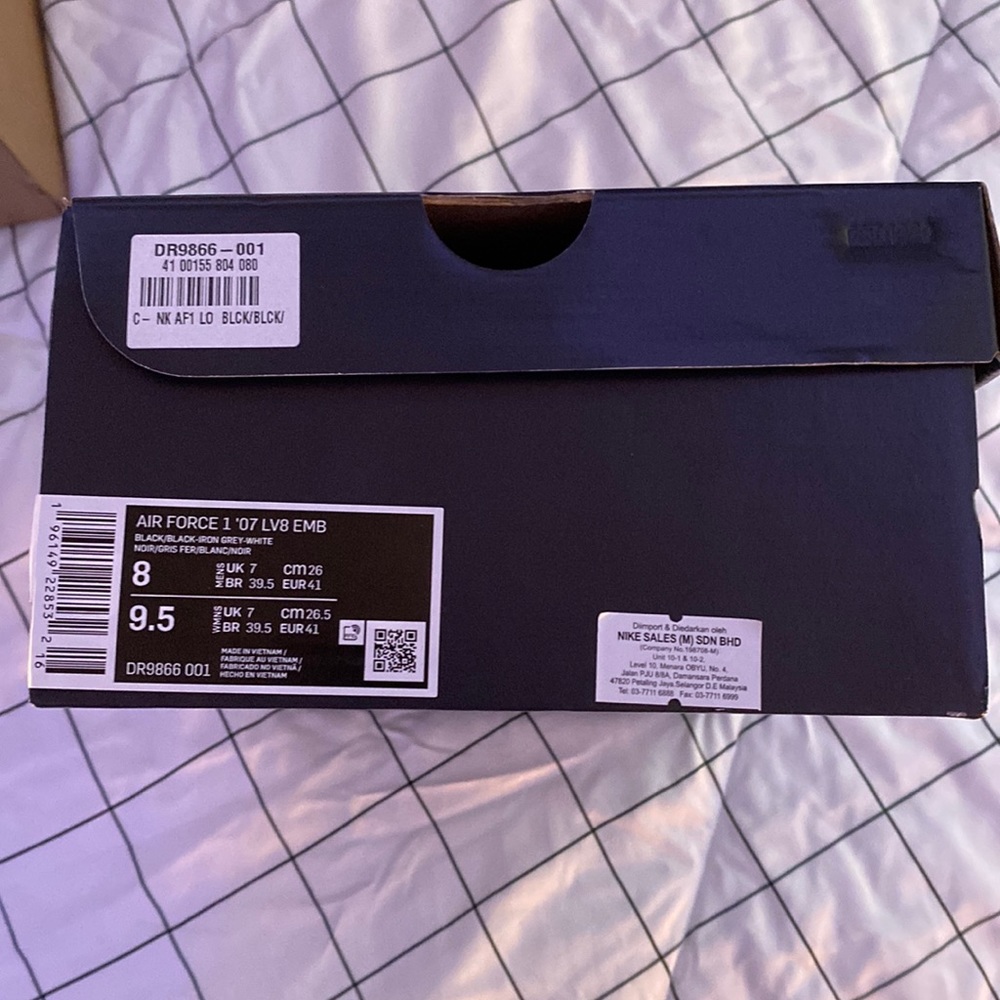 Nike Air Force 1 Low, world champ black purple size 8 men’s - Picture 4 of 5